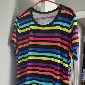 Torrid Rainbow Black Stripe Shirt